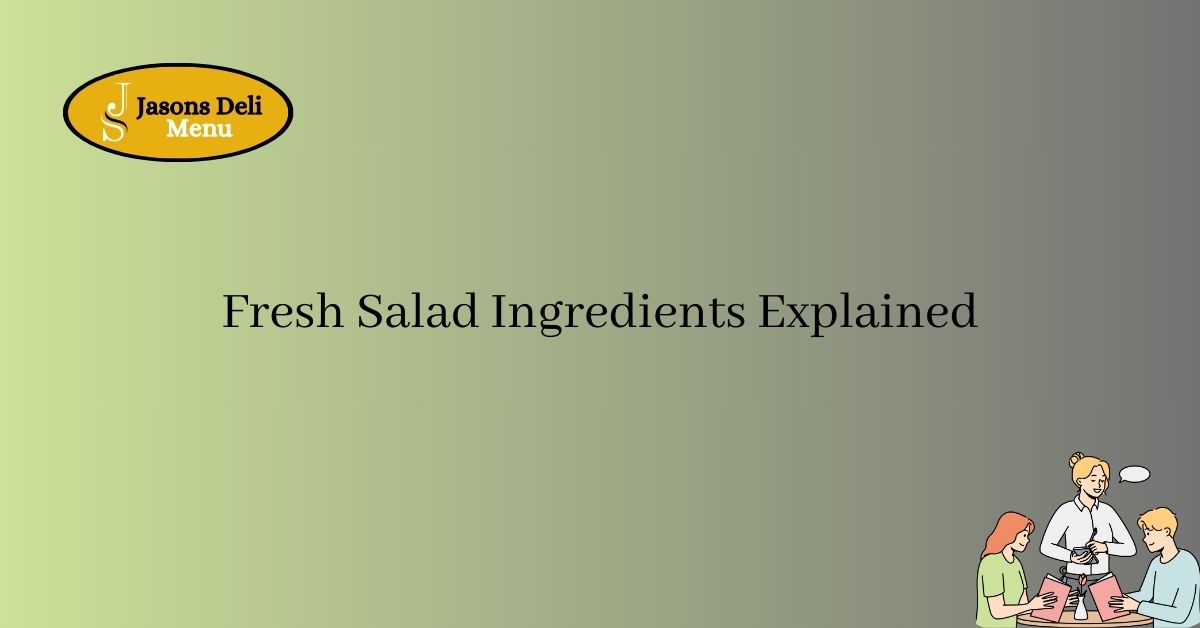 Fresh Salad Ingredients Explained