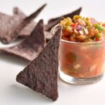 Jasons Deli Blue corn tortilla chips organic roasted red pepper hummus